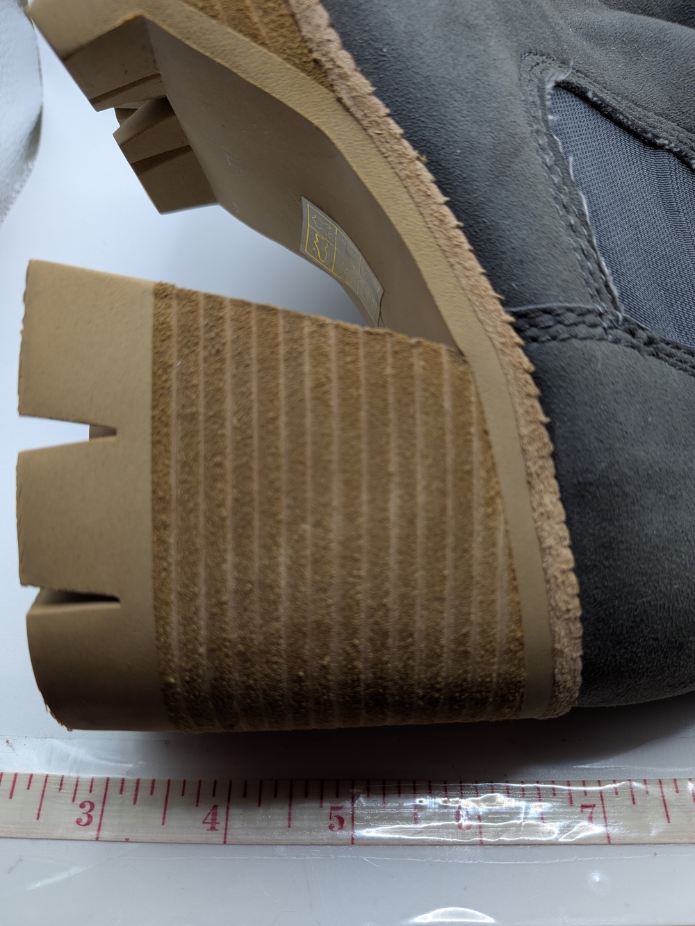 Free People Preston Boot Suede Platform 7 Jeffrey Campbell Blue Gray Chunky - Picture 13 of 16